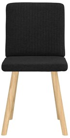 Cadeiras de jantar 2 pcs tecido preto