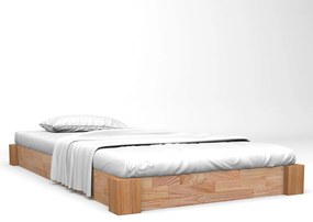 vidaXL Estrutura de cama 120x200 cm madeira carvalho maciça