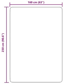 Tapete shaggy de pelo alto NAVARRA 160x230 cm cinzento-claro