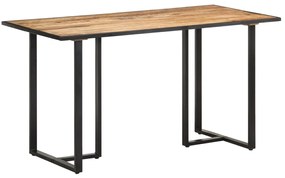 Mesa de jantar 140 cm madeira de mangueira áspera