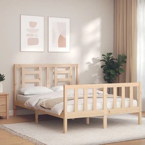 vidaXL Cama sem colchão 140x190 cm madeira de pinho maciça