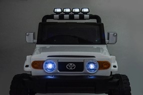 Carro elétrico para crianças Toyota FJ Cruiser XXL 24V 4x4, licença oficial (dois lugares), bateria de lítio portátil, chassis alto, suspensão traseir