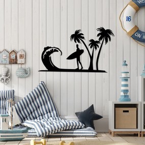 Acessório Decorativo de Parede Surfer – Preto – 41 x 70 cm