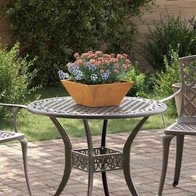 vidaXL Plantador de Tigela de Jardim Ferro Enferrujado 35 x 35 x 15 cm