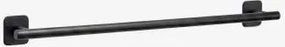 Toalheiro Adesivo De Parede Com Barra 60 Cm Para Casa De Banho Em Aço Inoxidável Ondreli Preto Mate - Sklum