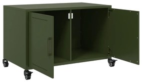 Móvel de TV 68x39x43,5 cm aço verde azeitona