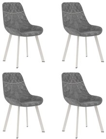 vidaXL Cadeiras de jantar 4 pcs couro artificial preto