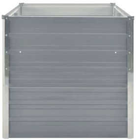 Canteiro de jardim elevado 160x80x77cm aço galvanizado cinzento