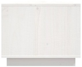 Mesa de centro 80x50x40 cm madeira de pinho maciça branco