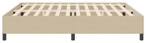 Estrutura de Cama vidaXL Verde Claro Cinza 200x200 cm Tecido Canelado