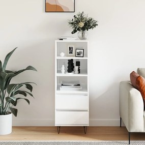 vidaXL Aparador 40x36x110 cm derivados de madeira branco brilhante