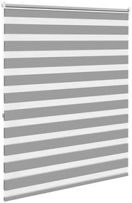 Estore de rolo 120 x 175 cm, linhas de zebra / Cinza