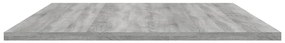 Prateleiras de parede 4pcs derivados de madeira cinzento sonoma