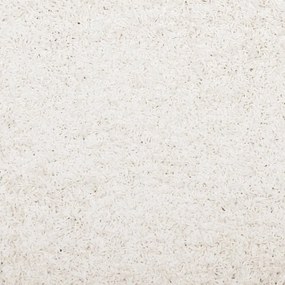 Tapete shaggy de pelo alto PAMPLONA 60x110 cm creme