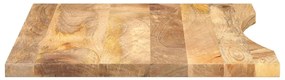 Tampo de mesa com curva 80x60x2,5 cm mangueira áspera maciça