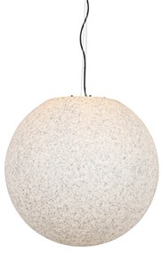Candeeiro de suspensão exterior moderno cinzento 56 cm IP65 - Nura Moderno