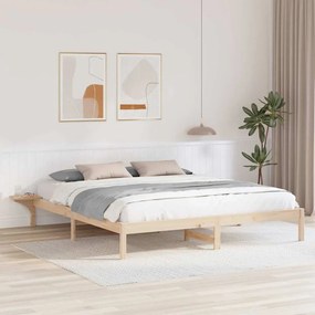Estrutura de cama com mesas de cabeceira Castanho 180 x 200 cm