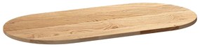 Tampo de mesa 100x50x2 cm madeira de carvalho maciça oval