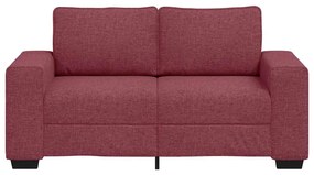 Sofá de 2 lugares tecido 120 cm vermelho tinto