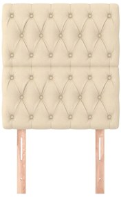 Cabeceira de cama 2 pcs tecido 80x7x78/88 cm creme