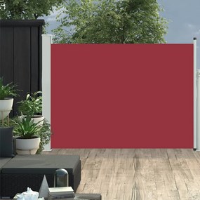 vidaXL Toldo lateral retrátil para pátio 120x500 cm vermelho