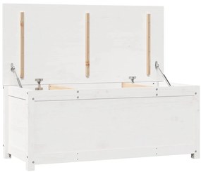 Caixa de arrumação 110x50x45,5cm madeira de pinho maciça branco