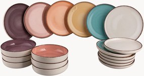 Conjunto de loiça pintada à mão Baita Modern, 6 pessoas, conjunto de 18