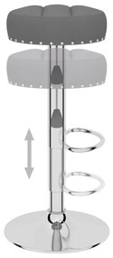 Bancos de bar 2 pcs tecido cinzento-escuro