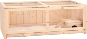 vidaXL Gaiola para hamster 104x52x38 cm madeira de abeto maciça