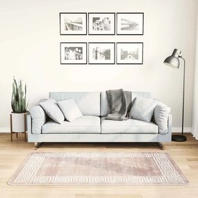 vidaXL Tapete lavável antiderrapante 80x150 cm bege