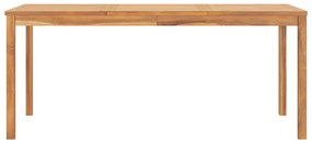 5 pcs conjunto de jantar p/ jardim madeira de teca maciça