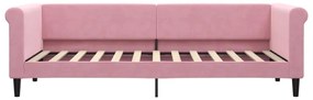 Sofá-cama 80x200 cm veludo rosa