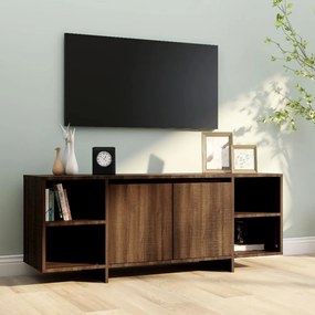 Móvel de TV 130x35x50 cm aglomerado cor carvalho castanho