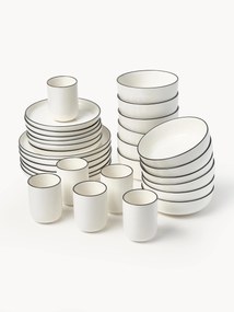 Conjunto de loiça em porcelana Facile, 6 pessoas, 30 uni.
