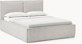 Cama estofada em bouclé com arrumação Dream