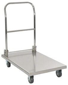 vidaXL Carrinho de plataforma 82x53x86 aço inoxidável prateado