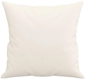 Almofadas decorativas 2 pcs 40x40 cm couro artificial cor creme