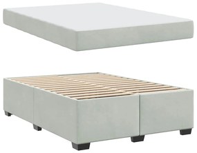 Estrutura de cama com colchão Cinzento-claro 160 x 200 cm