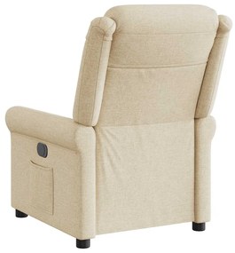 Poltrona reclinável tecido cor creme