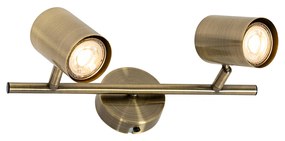 Projetores modernos bronze inclináveis 2-luzes - Jeana