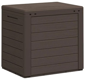 Caixa arrumação p/ jardim 58,5x46x55 cm polipropileno castanho