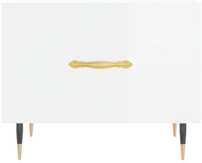 Mesas de centro 2 pcs 50x50x40 cm branco brilhante