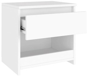 Mesas de cabeceira 2 pcs 40x30x39 cm derivados madeira branco