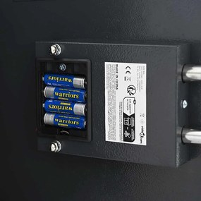Cofre com Teclado Cinza Escuro Aço, Cromo Médio Fechaduras
