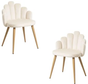 Pack 2 Cadeiras Hand Veludo - Beige