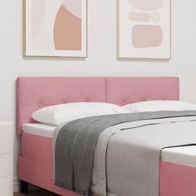 Cabeceira de LED vidaXL Rosa 80 cm Acolchoada em Veludo