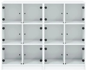 Estante c/ portas 136x37x109 cm derivados madeira branco