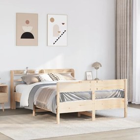 vidaXL Cama sem colchão 120x200 cm madeira de pinho maciça