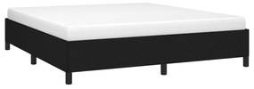 Estrutura de cama sem colchão 160x200 cm tecido preto