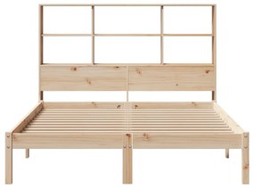 Cama com estante sem colchão 140x200 cm pinho maciço